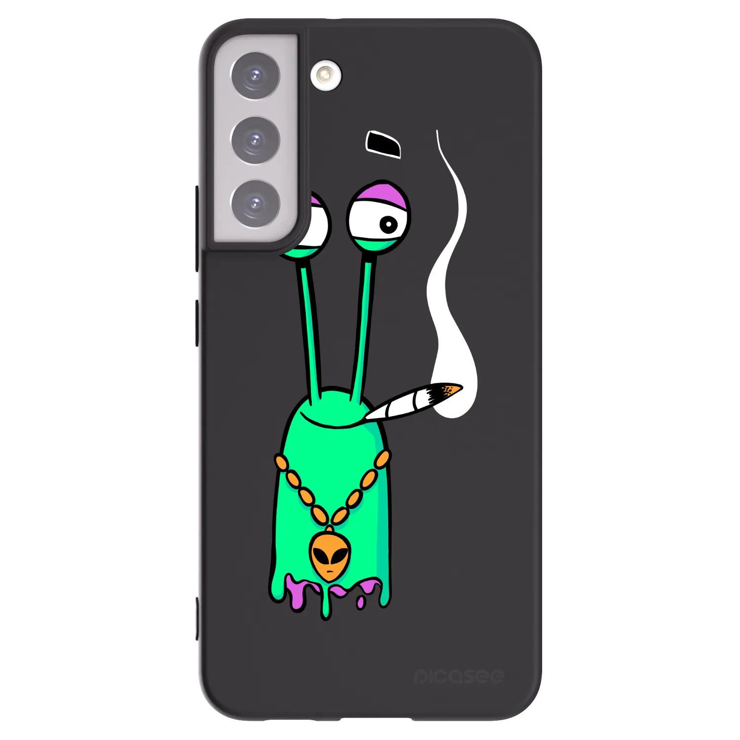 Picasee silikonový černý obal pro Samsung Galaxy S22+ 5G - Earth - Sám doma