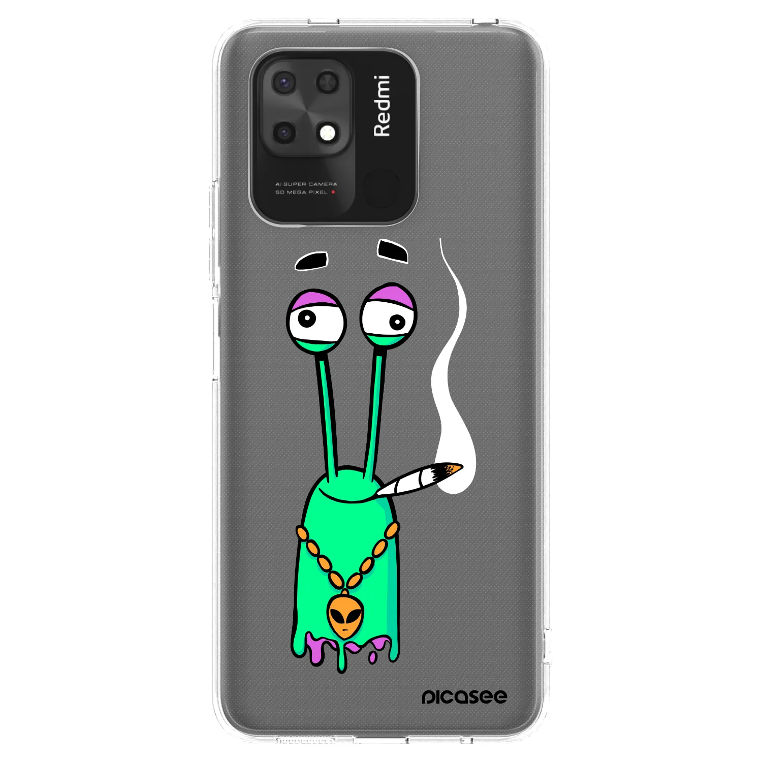 Picasee silikonový průhledný obal pro Xiaomi Redmi 10C - Earth - Sám doma