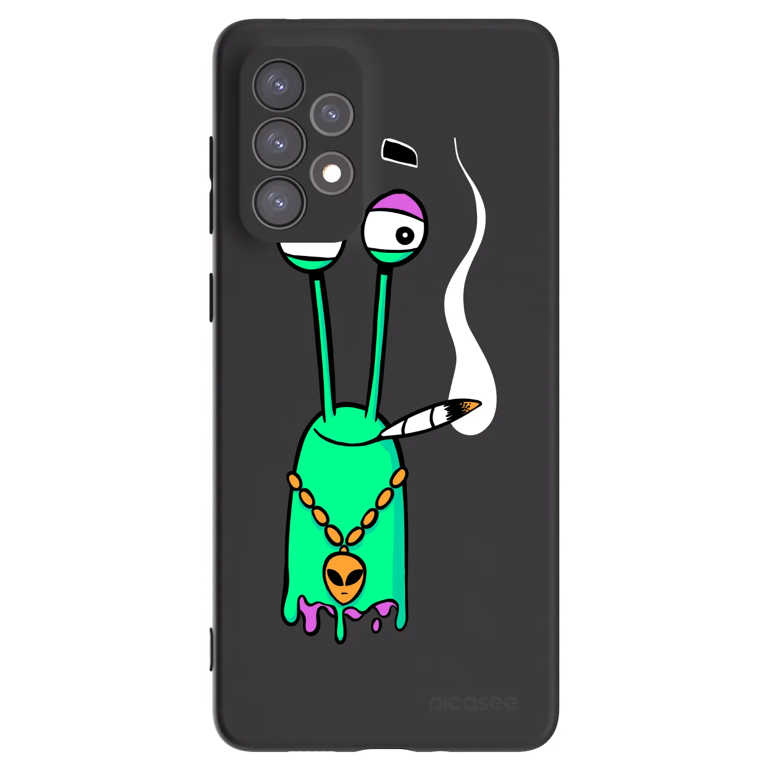 Picasee silikonový černý obal pro Samsung Galaxy A73 5G - Earth - Sám doma