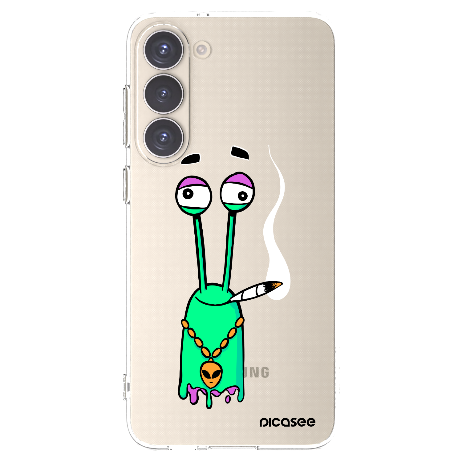 Picasee silikonový průhledný obal pro Samsung Galaxy S23+ 5G - Earth - Sám doma