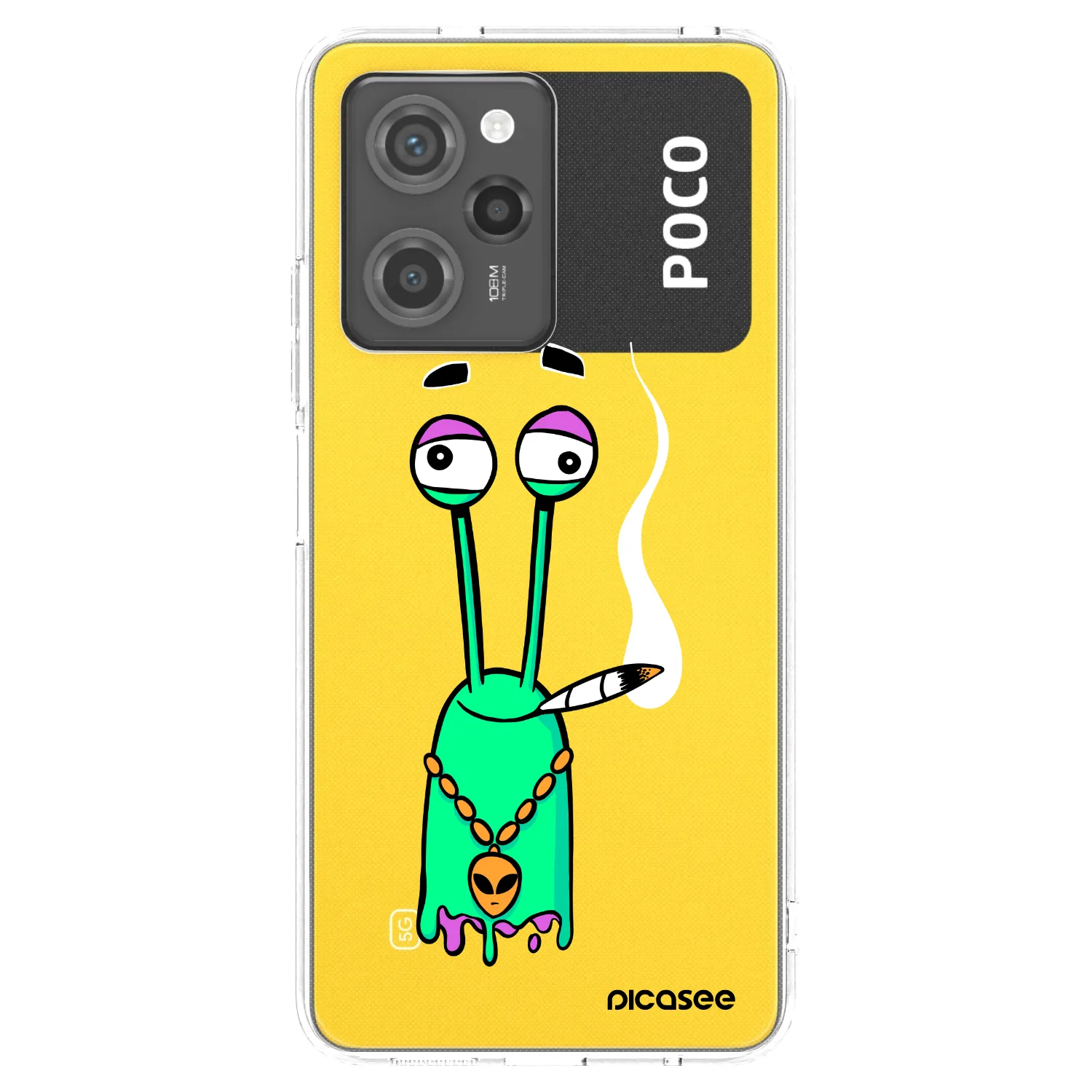 Picasee silikonový průhledný obal pro Xiaomi Poco X5 Pro - Earth - Sám doma