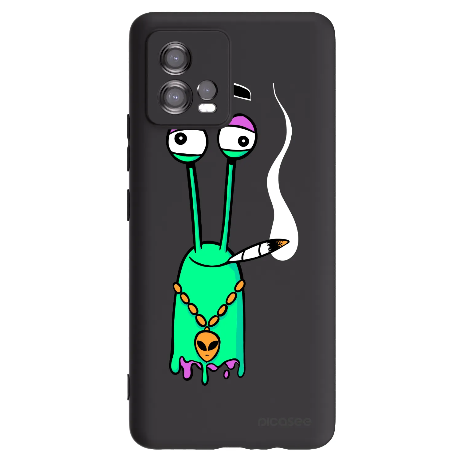 Picasee silikonový černý obal pro Motorola Moto G72 - Earth - Sám doma