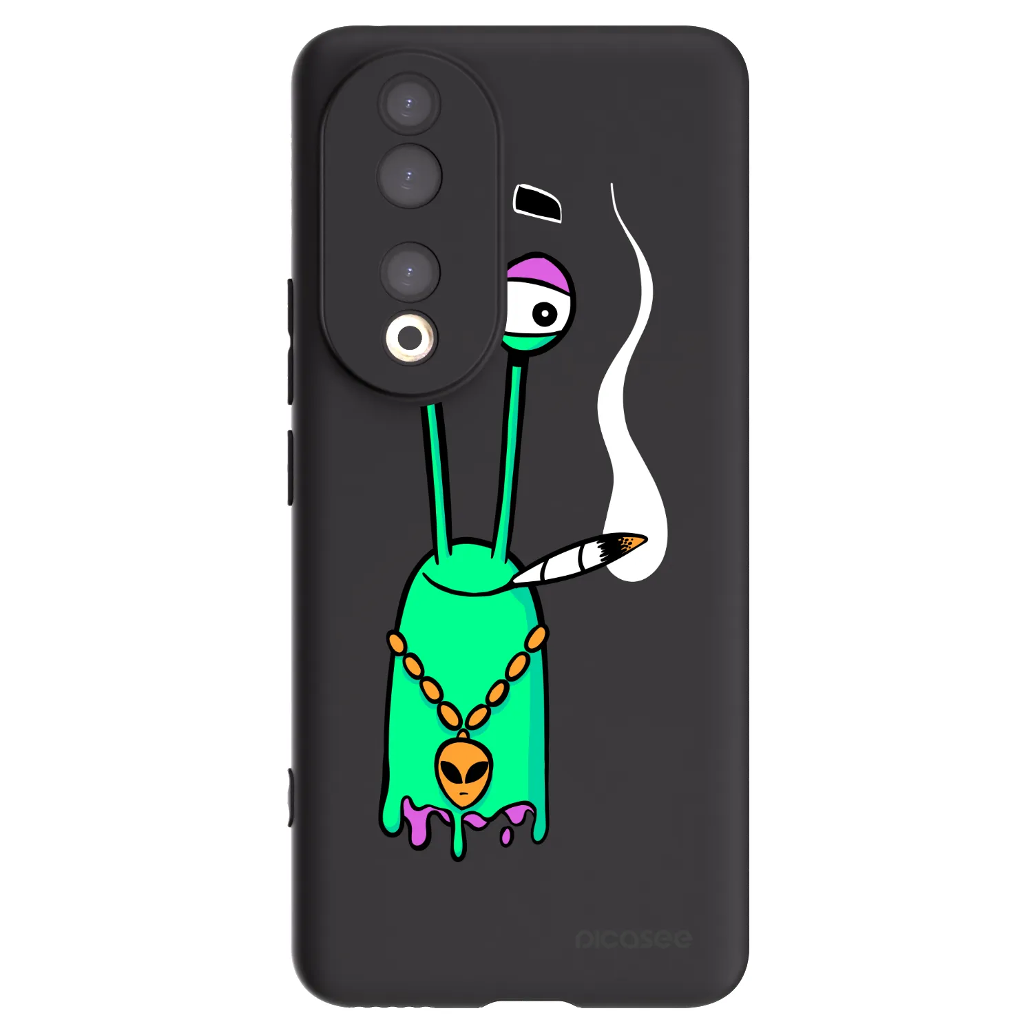 Picasee silikonový černý obal pro Honor 90 5G - Earth - Sám doma