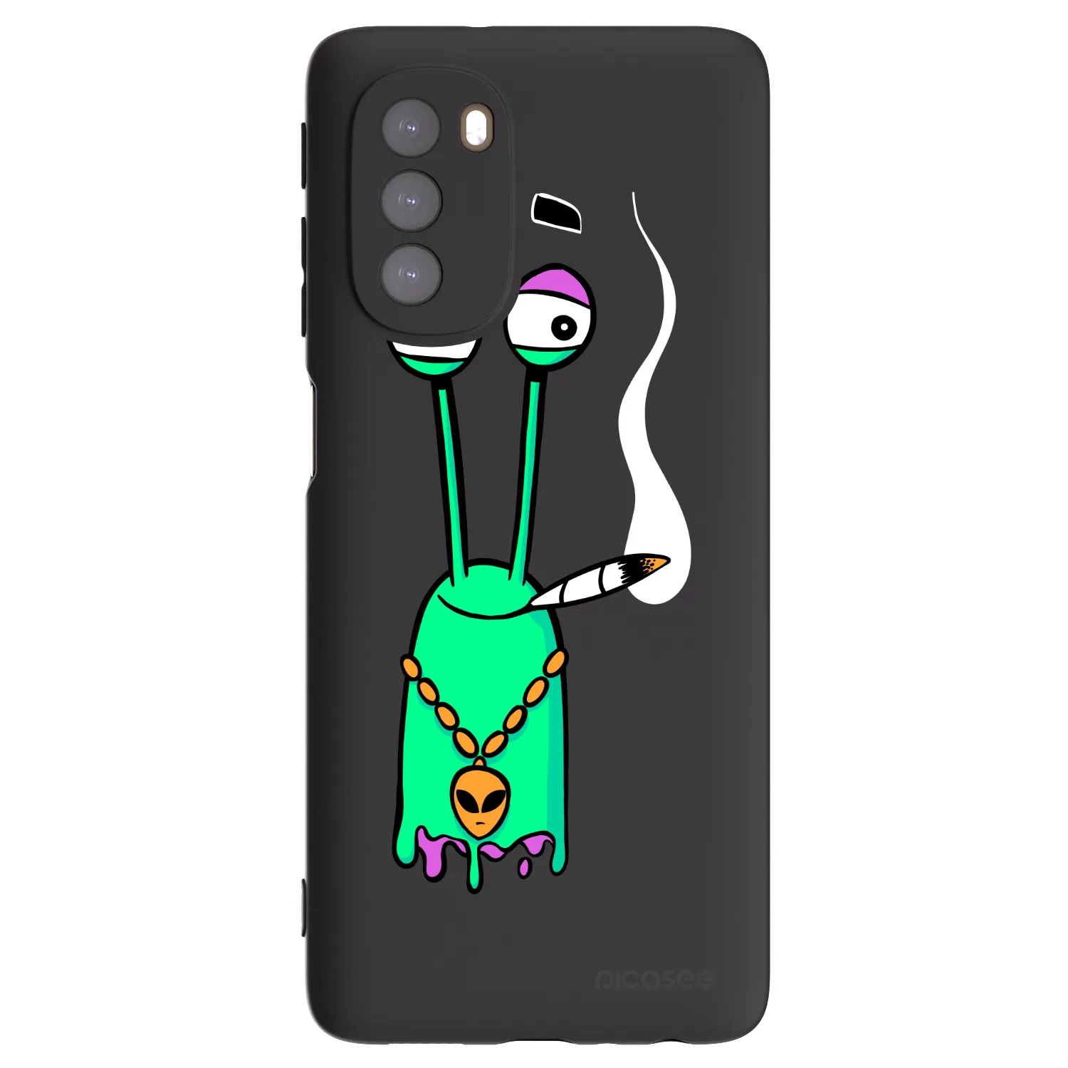 Picasee silikonový černý obal pro Motorola Moto G51 - Earth - Sám doma