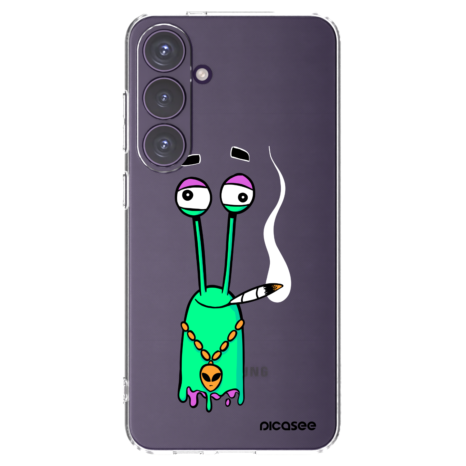 Picasee silikonový průhledný obal pro Samsung Galaxy S24+ S926B 5G - Earth - Sám doma