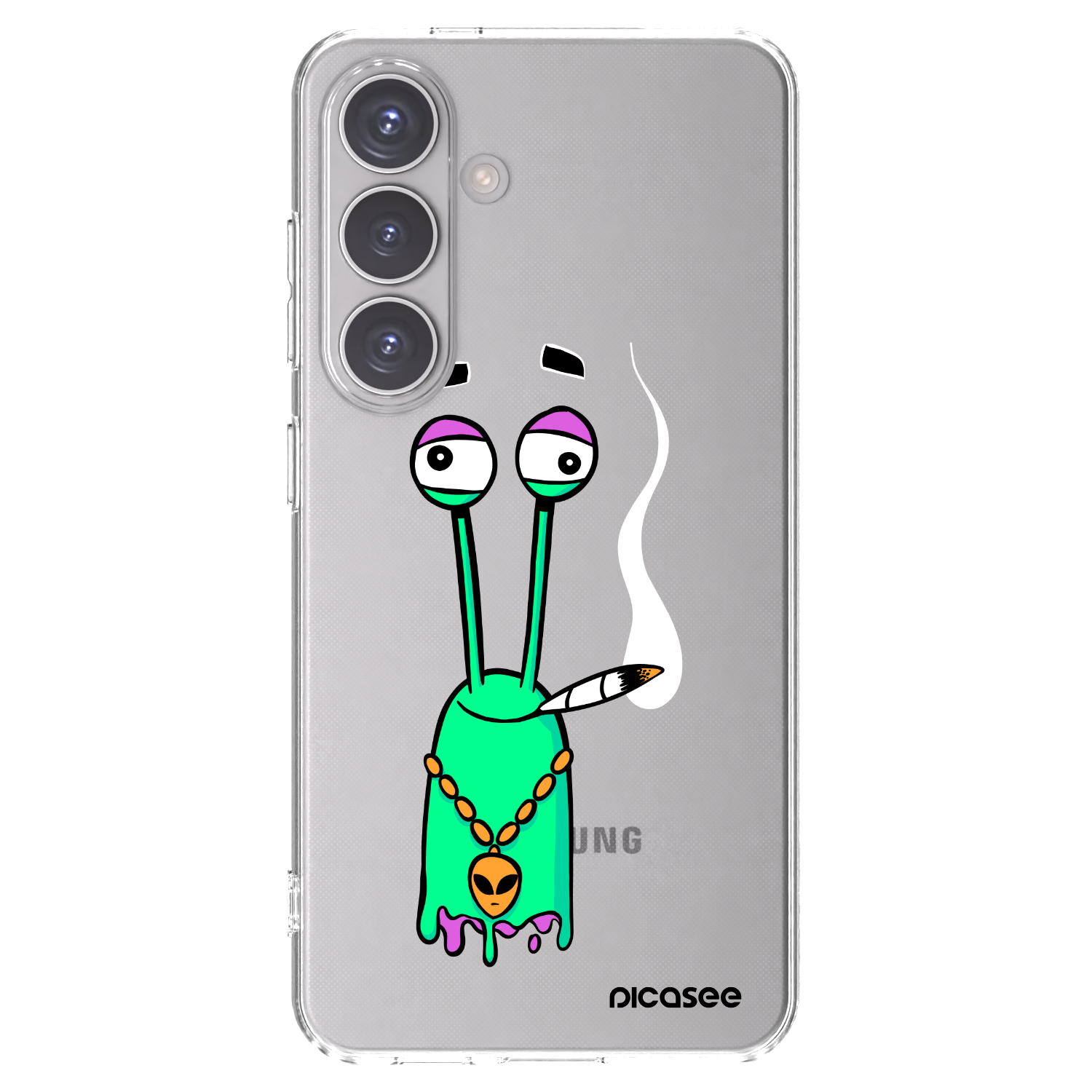 Picasee silikonový průhledný obal pro Samsung Galaxy S24 S921B 5G - Earth - Sám doma