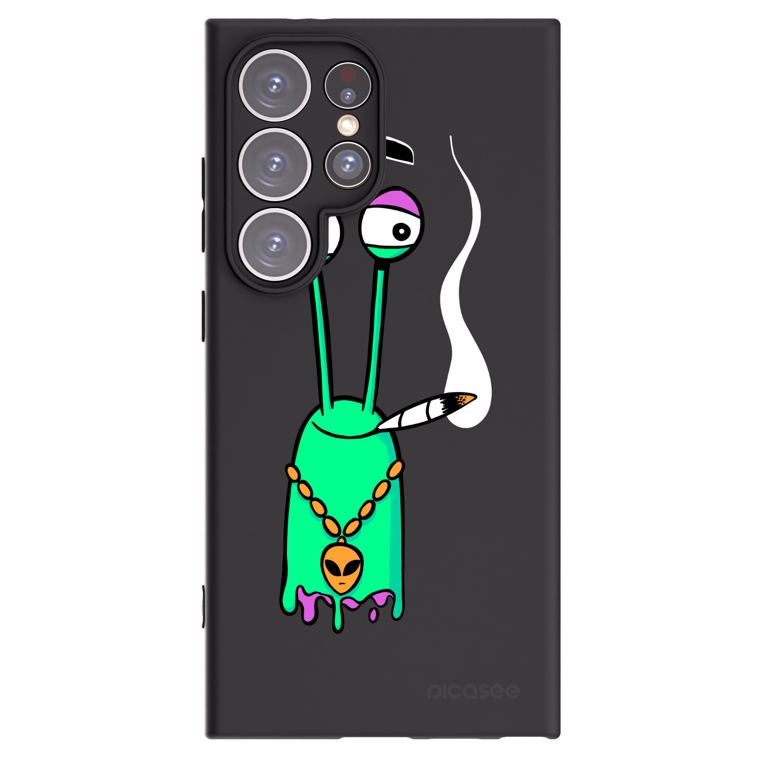 Picasee silikonový černý obal pro Samsung Galaxy S24 Ultra S928B 5G - Earth - Sám doma