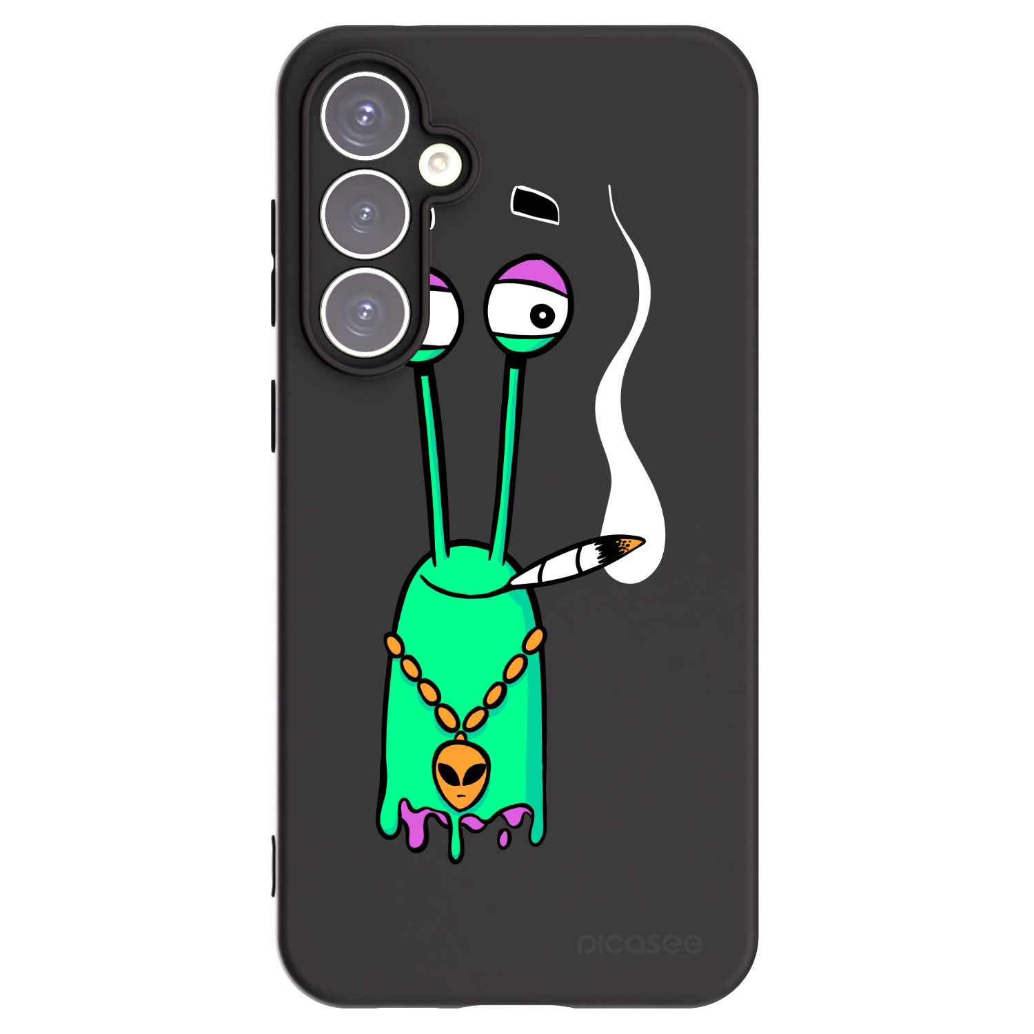 Picasee silikonový černý obal pro Samsung Galaxy S23 FE S711B - Earth - Sám doma