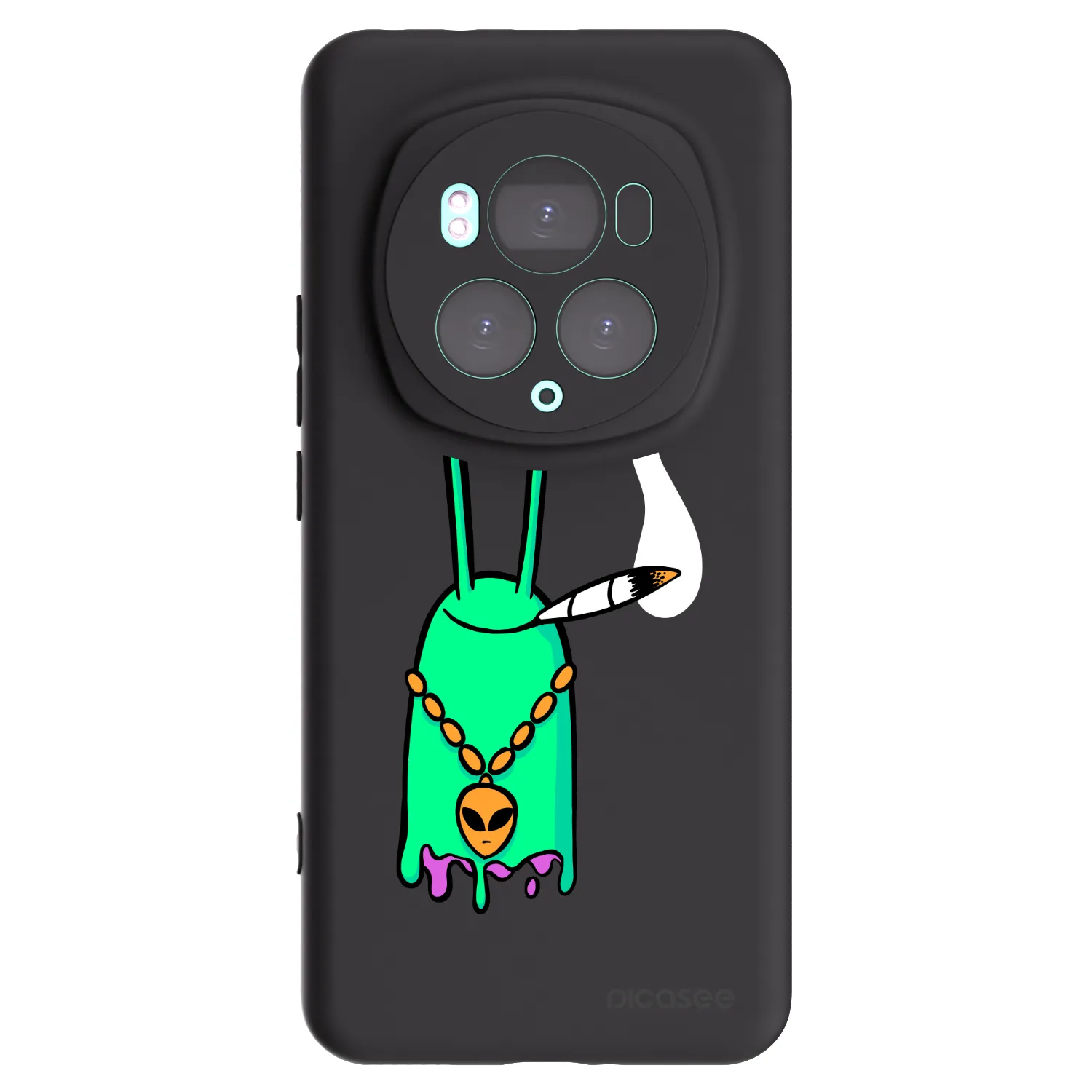 Picasee silikonový černý obal pro Honor Magic6 Pro - Earth - Sám doma