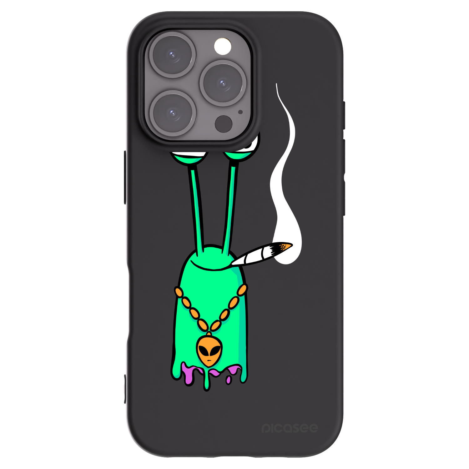 Picasee silikonový černý obal pro Apple iPhone 16 Pro - Earth - Sám doma