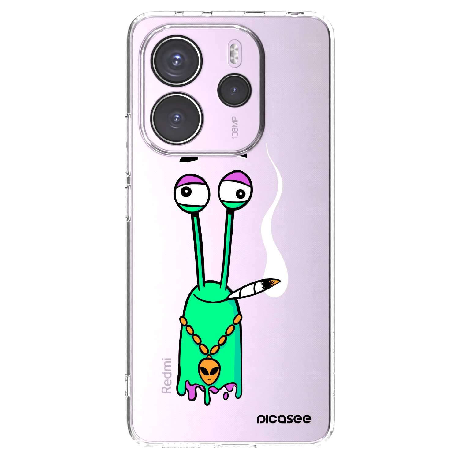 Picasee silikonový průhledný obal pro Xiaomi Redmi Note 14 4G - Earth - Sám doma
