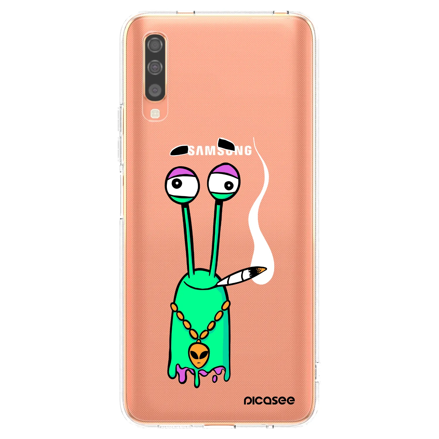 Picasee silikonový průhledný obal pro Samsung Galaxy A70 A705F - Earth - Sám doma