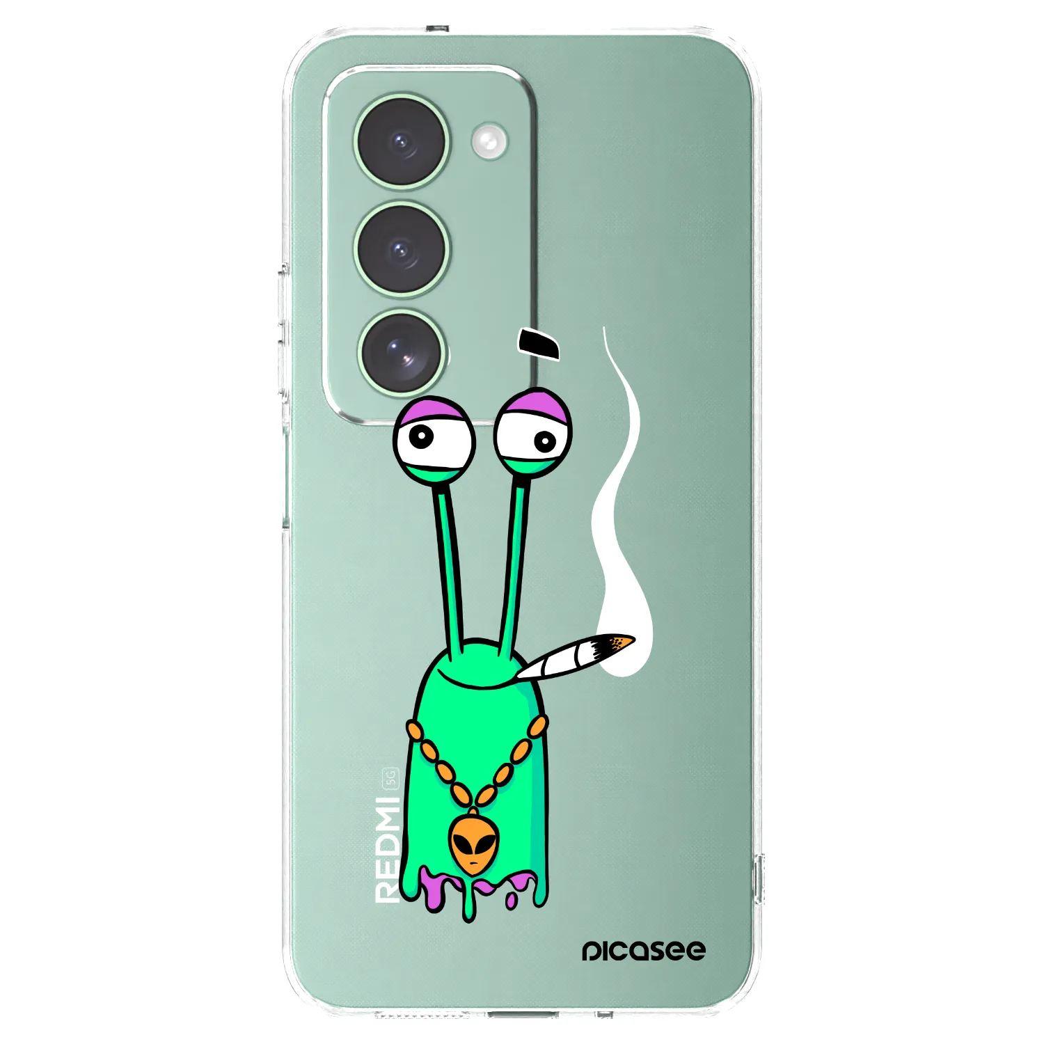 Picasee silikonový průhledný obal pro Xiaomi Redmi 15 5G - Earth - Sám doma
