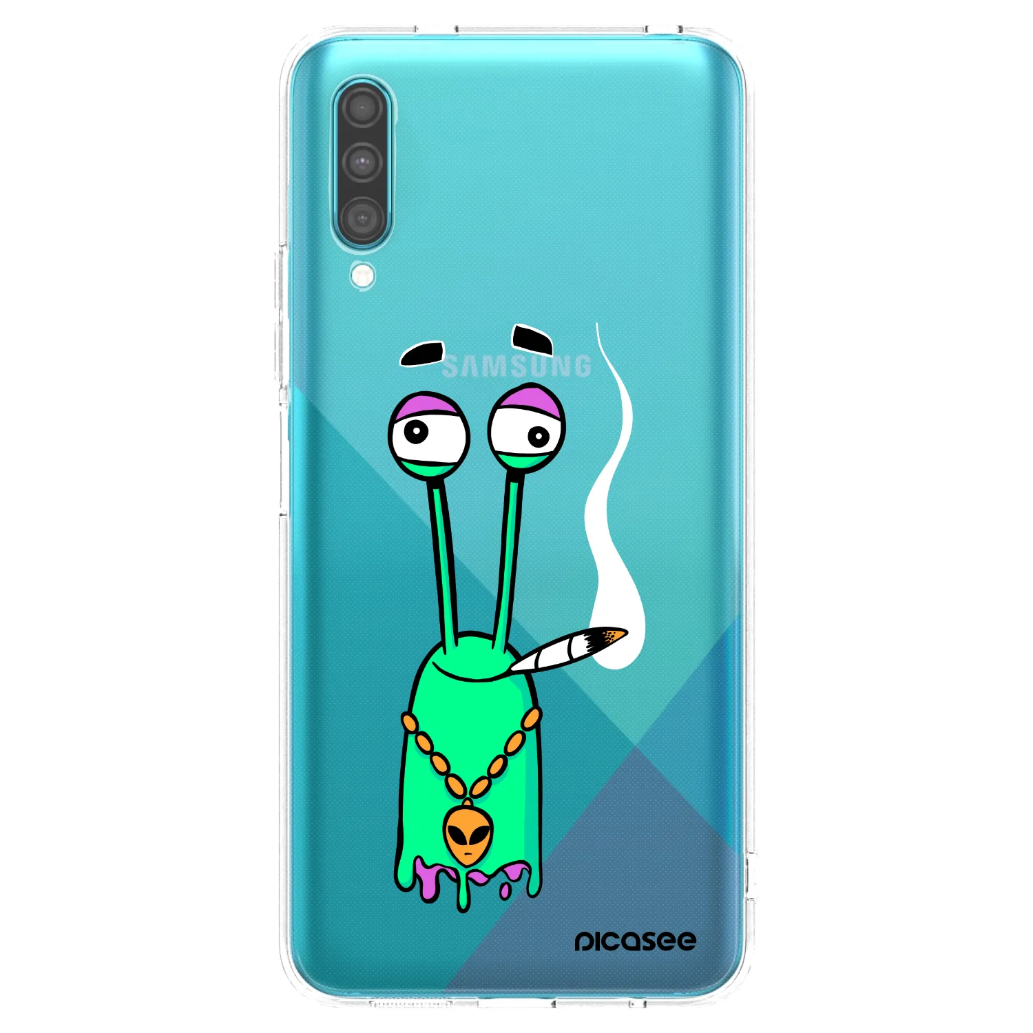 Picasee silikonový průhledný obal pro Samsung Galaxy A30s A307F - Earth - Sám doma