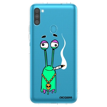 Picasee silikonový průhledný obal pro Samsung Galaxy M11 - Earth - Sám doma
