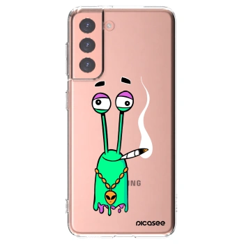 Picasee silikonový průhledný obal pro Samsung Galaxy S21 5G G991B - Earth - Sám doma