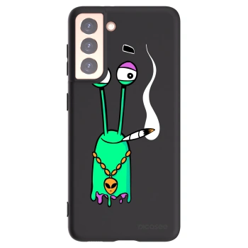 Picasee silikonový černý obal pro Samsung Galaxy S21 5G G991B - Earth - Sám doma