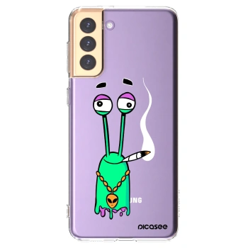 Picasee silikonový průhledný obal pro Samsung Galaxy S21+ 5G G996F - Earth - Sám doma