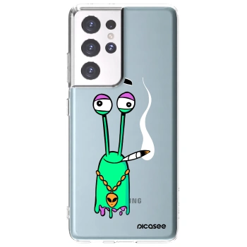 Picasee silikonový průhledný obal pro Samsung Galaxy S21 Ultra 5G G998B - Earth - Sám doma