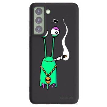 Picasee silikonový černý obal pro Samsung Galaxy S21 FE 5G - Earth - Sám doma
