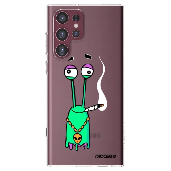 Picasee silikonový průhledný obal pro Samsung Galaxy S22 Ultra 5G - Earth - Sám doma