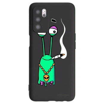 Picasee silikonový černý obal pro OPPO A16s - Earth - Sám doma