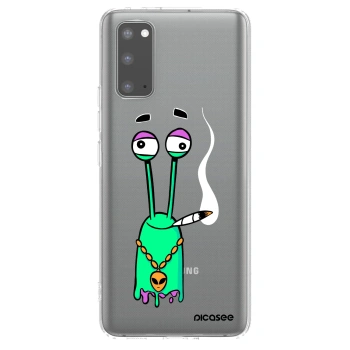 Picasee silikonový průhledný obal pro Samsung Galaxy S20 G980F - Earth - Sám doma