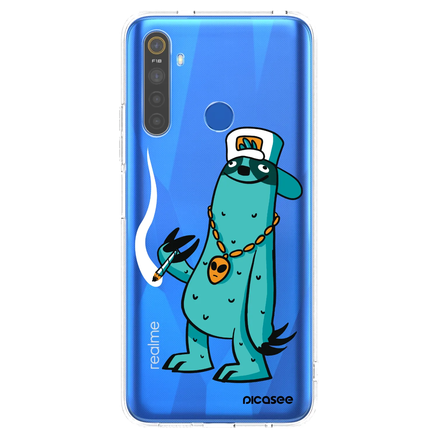 Picasee silikonový průhledný obal pro Realme 5 - Earth - Je mi fajn