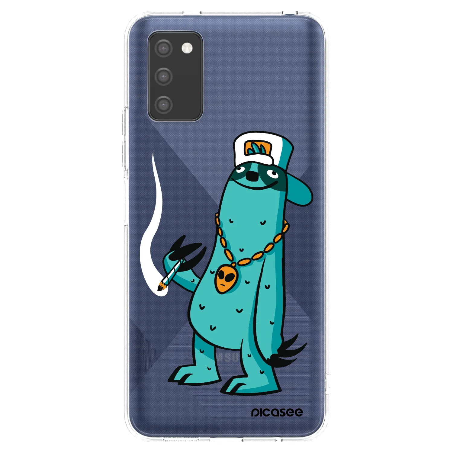 Picasee silikonový průhledný obal pro Samsung Galaxy A02s A025G - Earth - Je mi fajn