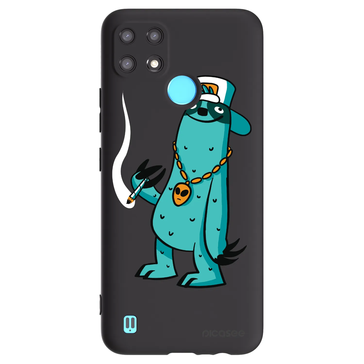 Picasee silikonový černý obal pro Realme C21 - Earth - Je mi fajn
