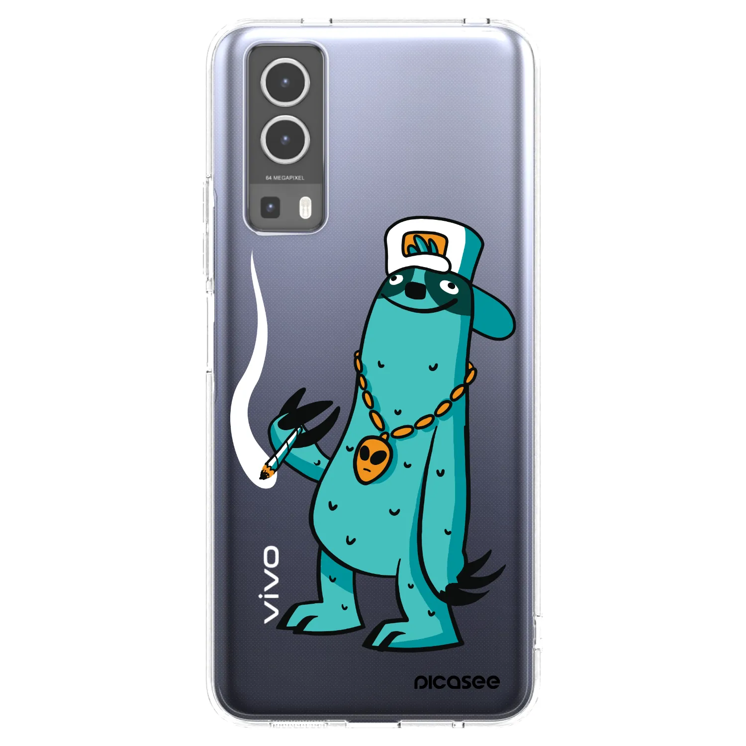 Picasee silikonový průhledný obal pro Vivo Y72 5G - Earth - Je mi fajn