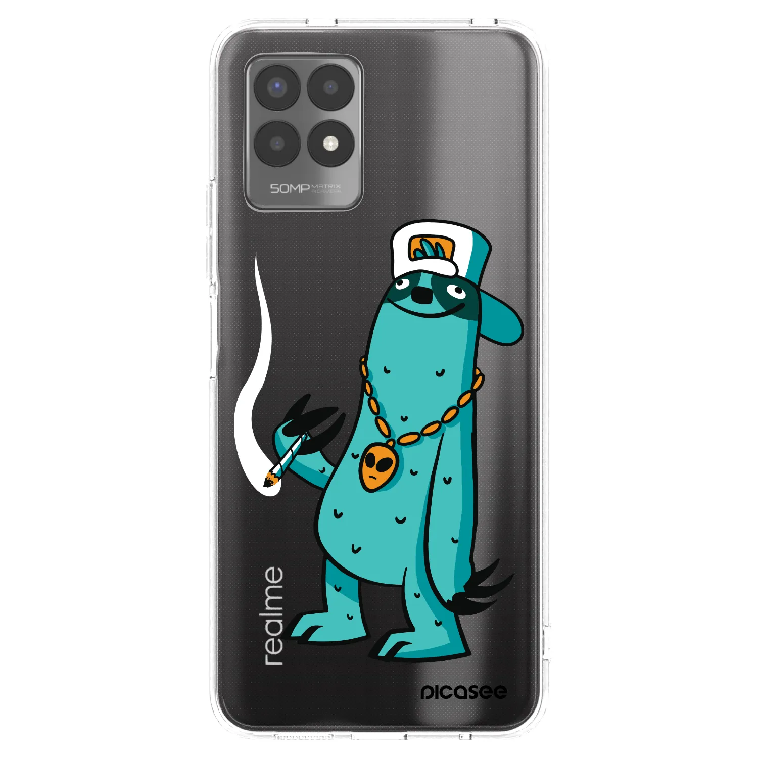 Picasee silikonový průhledný obal pro Realme 8i - Earth - Je mi fajn