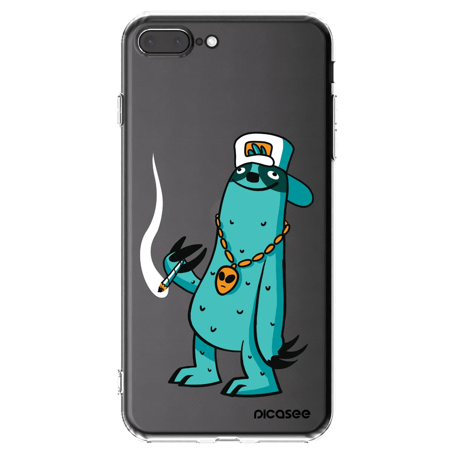 Picasee silikonový průhledný obal pro Apple iPhone 7 Plus - Earth - Je mi fajn