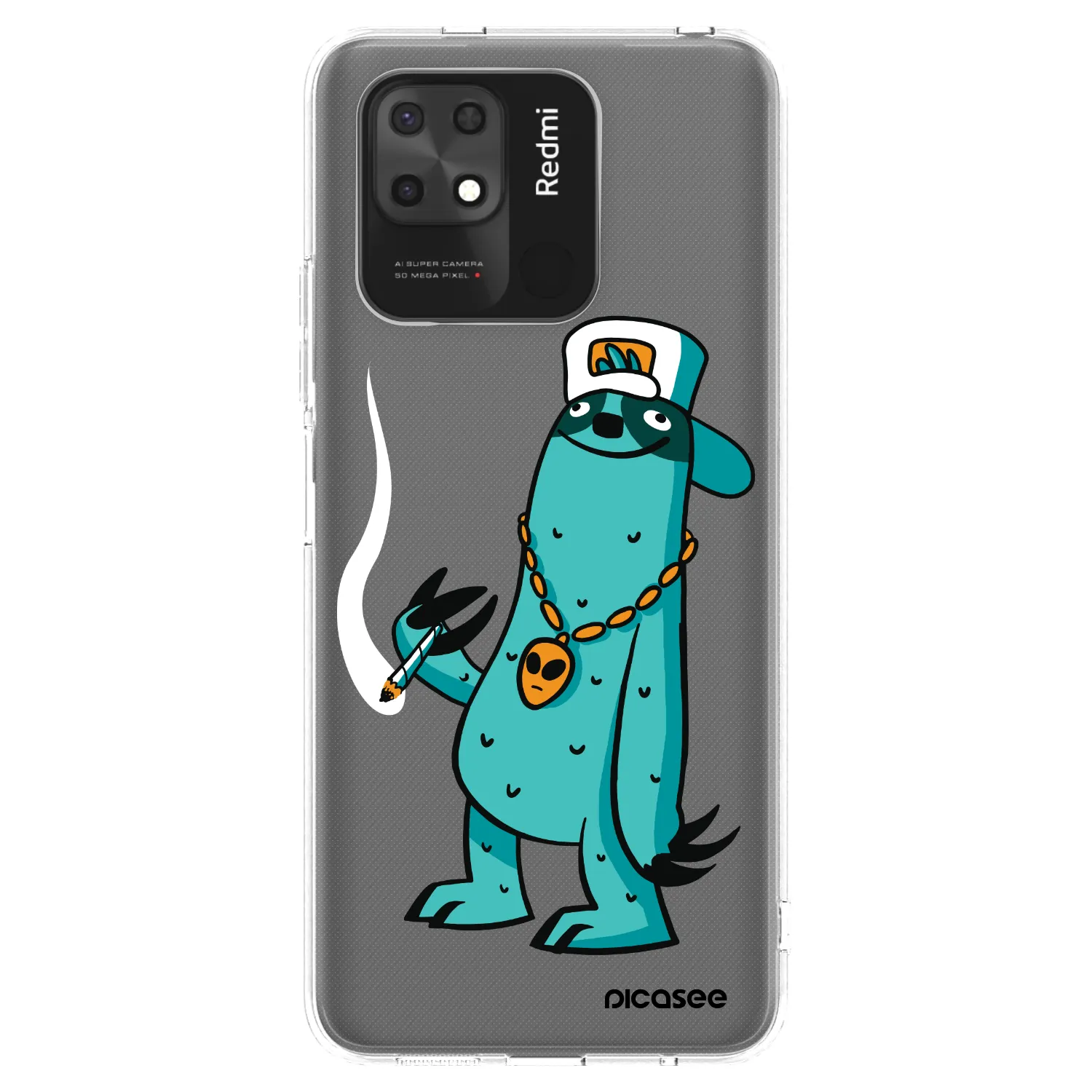 Picasee silikonový průhledný obal pro Xiaomi Redmi 10C - Earth - Je mi fajn