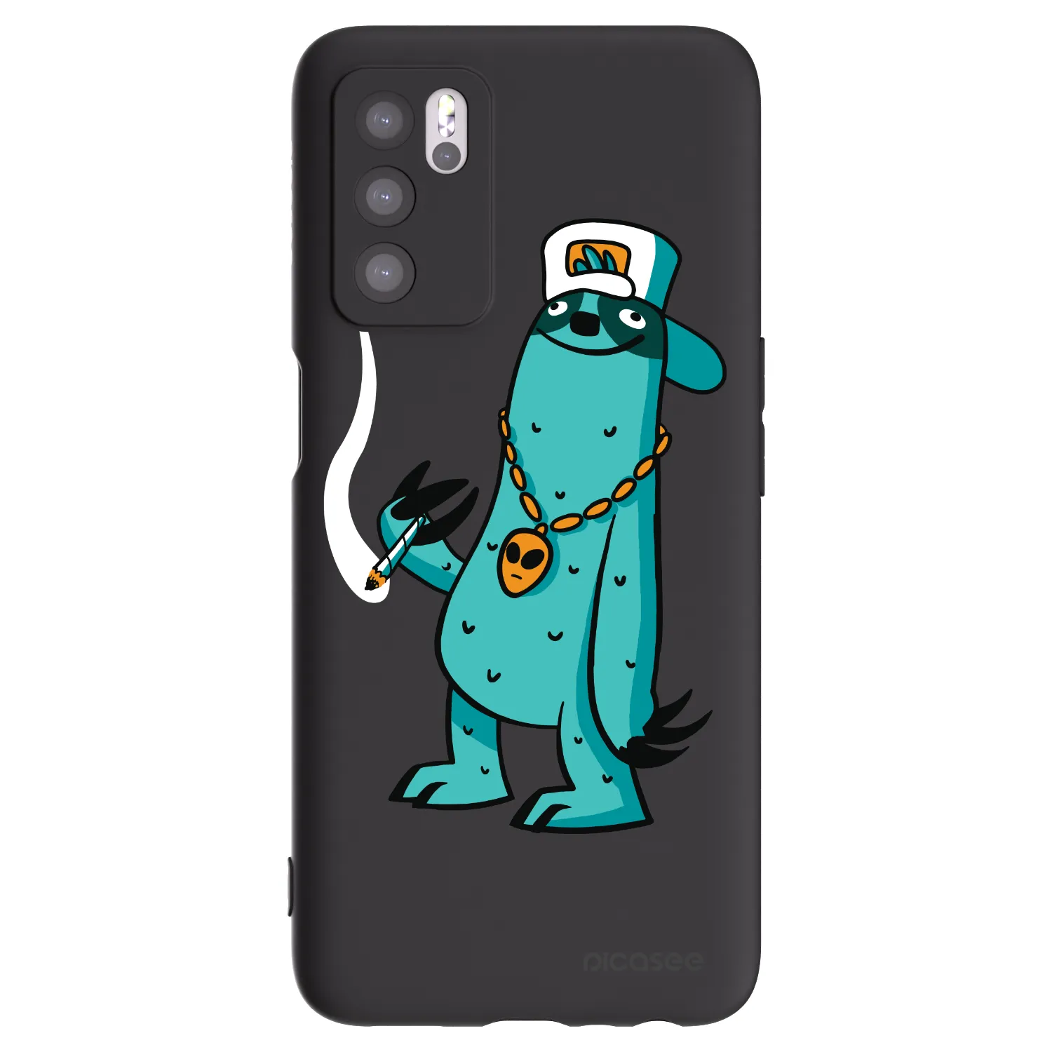 Picasee silikonový černý obal pro OPPO A16s - Earth - Je mi fajn