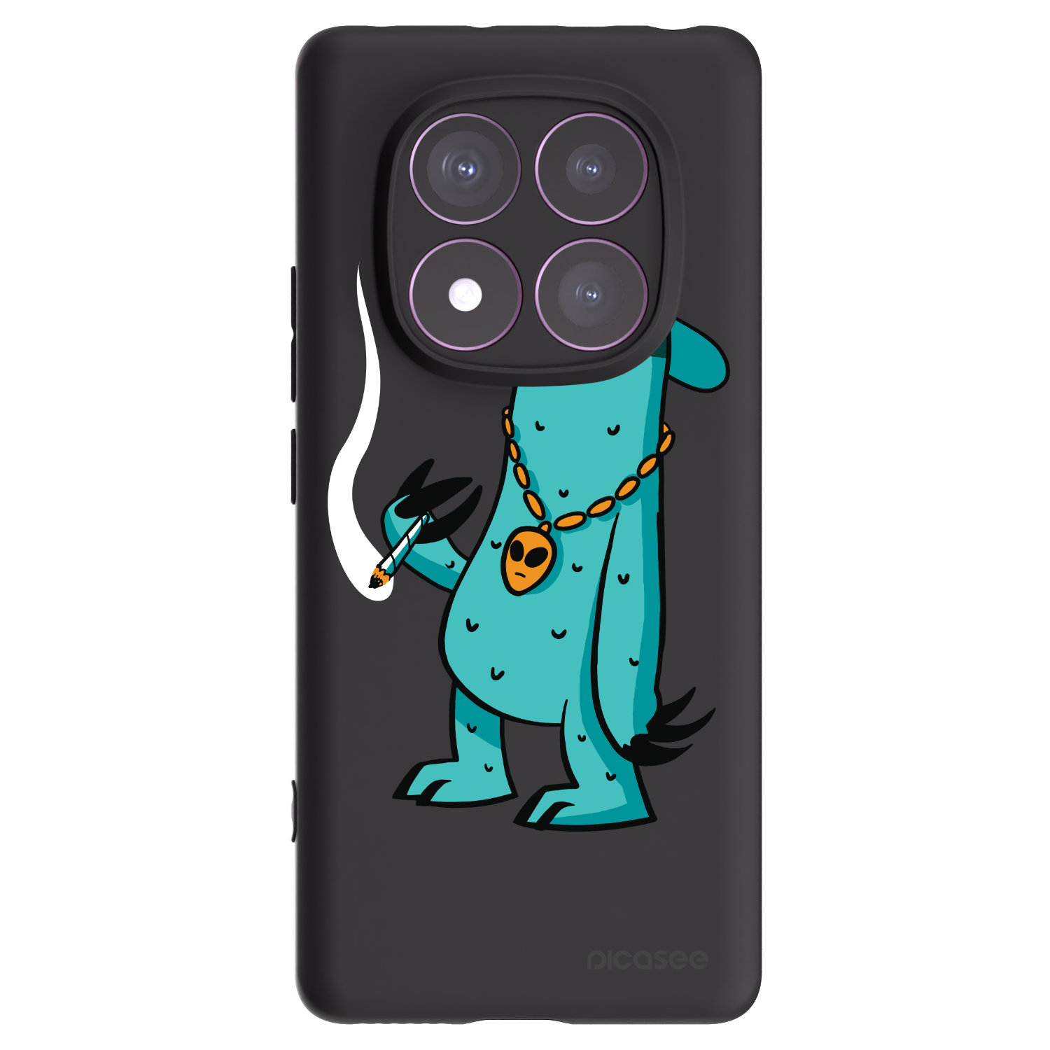 Picasee silikonový černý obal pro Xiaomi Redmi Note 14 Pro 4G - Earth - Je mi fajn