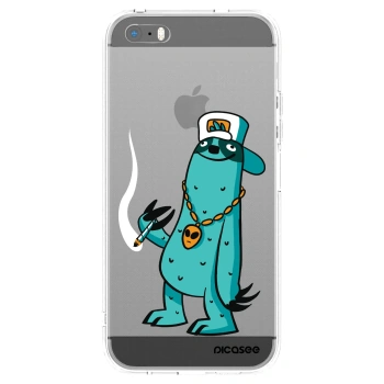 Picasee silikonový průhledný obal pro Apple iPhone 5/5S/SE - Earth - Je mi fajn