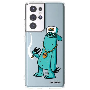 Picasee silikonový průhledný obal pro Samsung Galaxy S21 Ultra 5G G998B - Earth - Je mi fajn