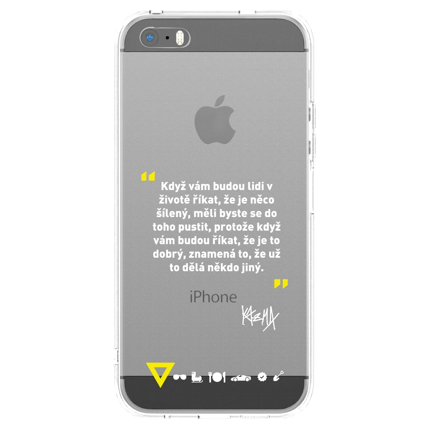Picasee silikonový průhledný obal pro Apple iPhone 5/5S/SE - Kazma - MĚLI BYSTE SE DO TOHO PUSTIT