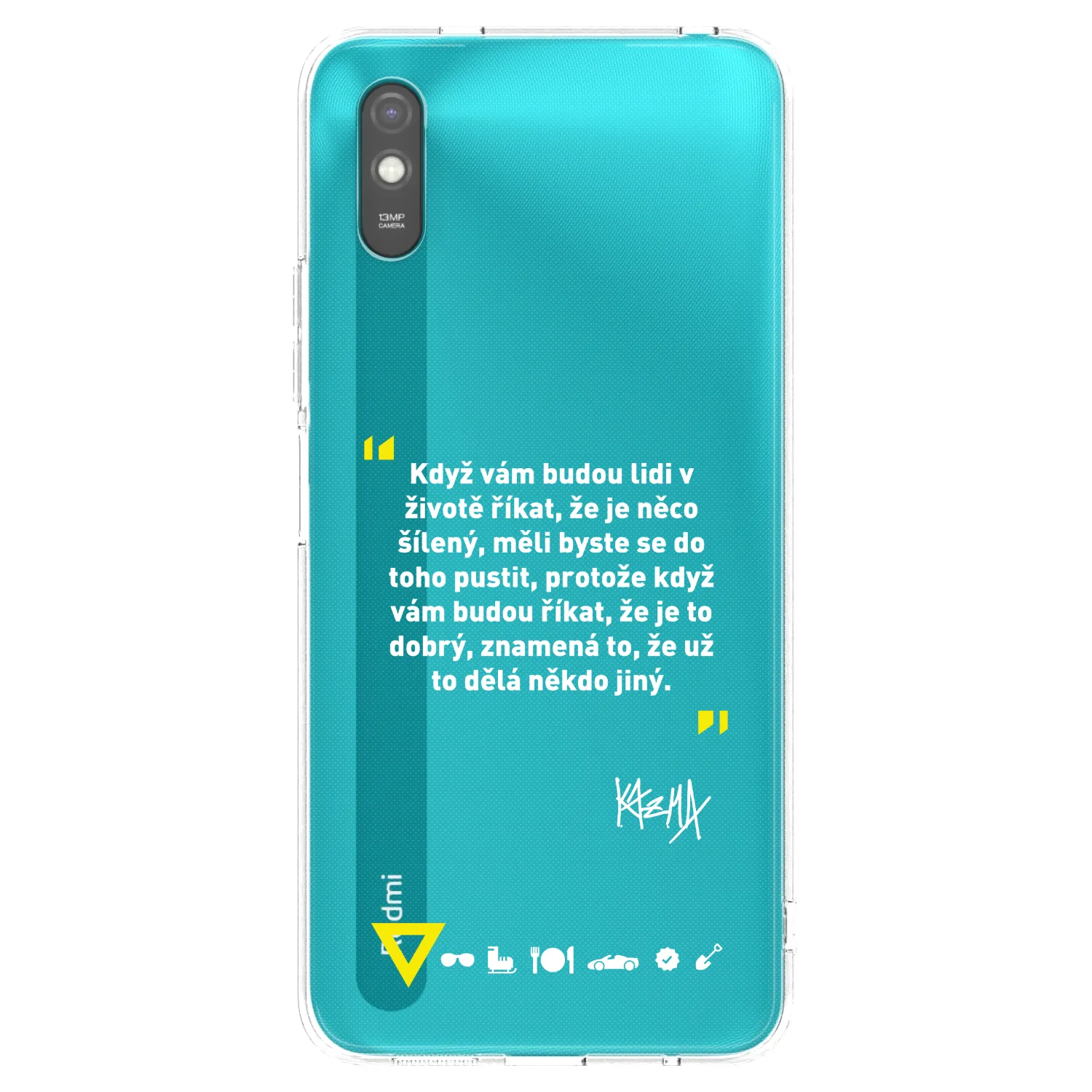 Picasee silikonový průhledný obal pro Xiaomi Redmi 9A - Kazma - MĚLI BYSTE SE DO TOHO PUSTIT