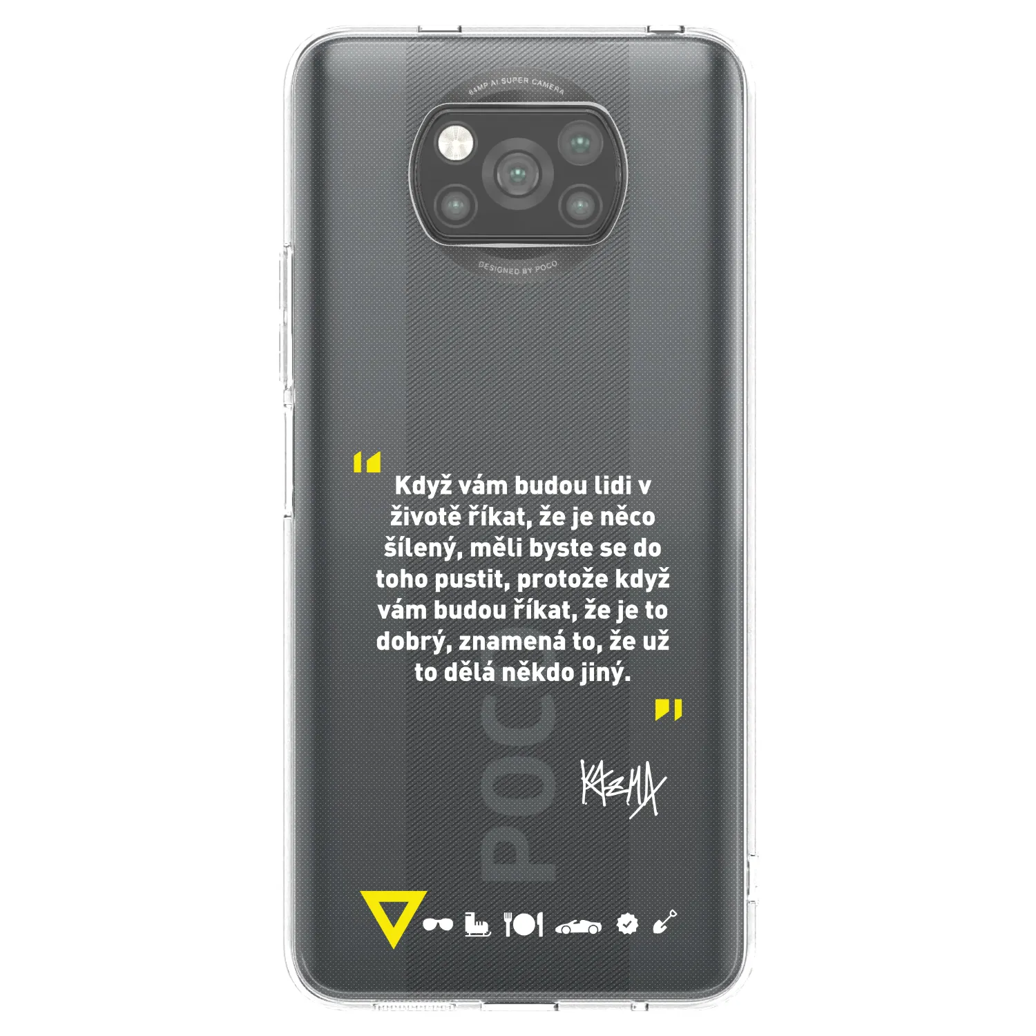 Picasee silikonový černý obal pro Xiaomi Poco X3 - Kazma - MĚLI BYSTE SE DO TOHO PUSTIT