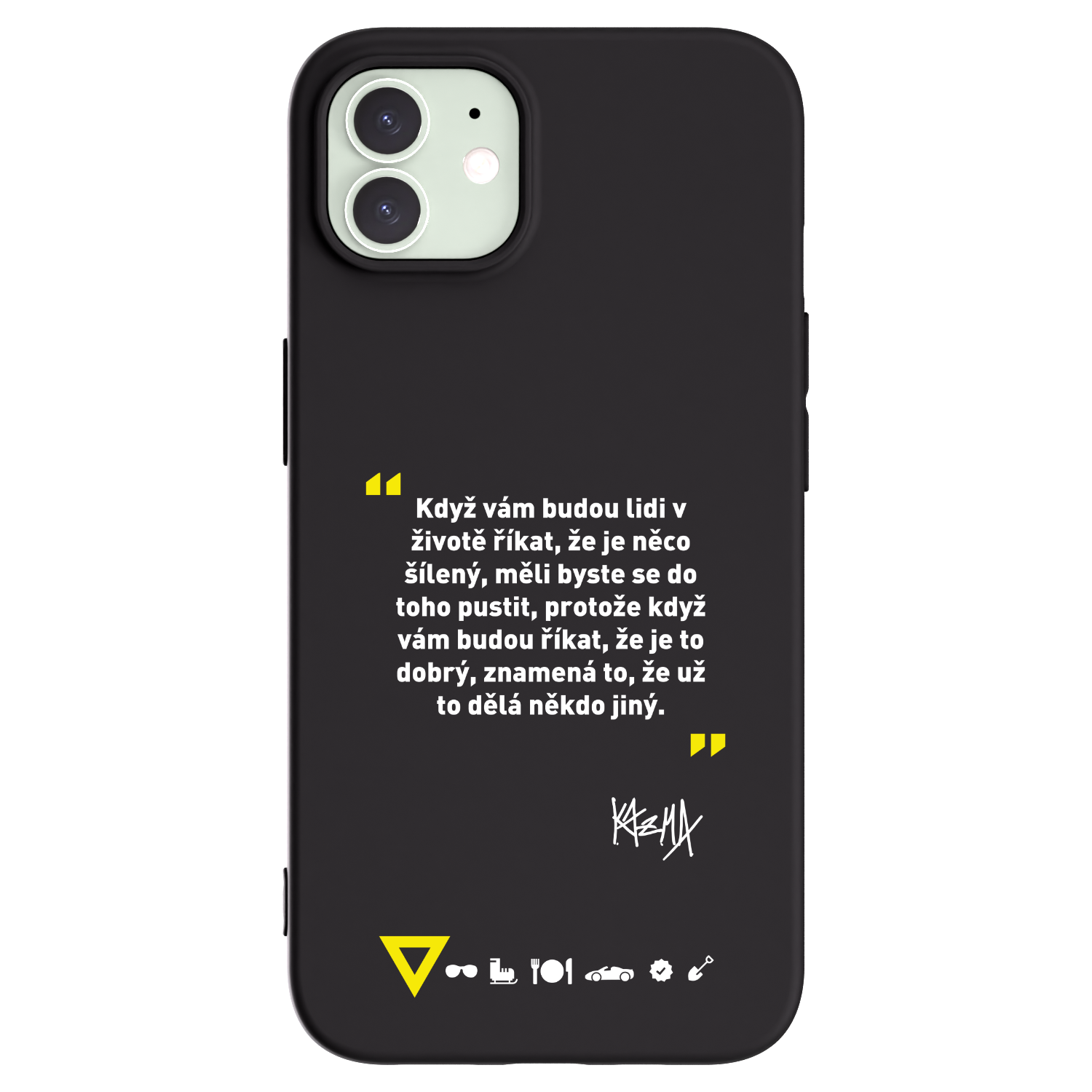 Picasee silikonový černý obal pro Apple iPhone 12 - Kazma - MĚLI BYSTE SE DO TOHO PUSTIT
