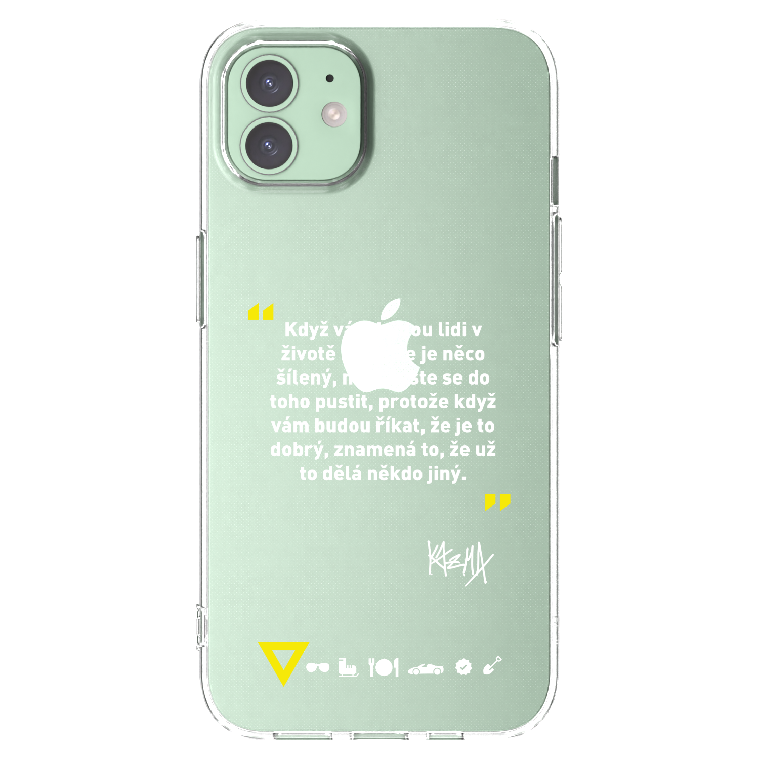 Picasee silikonový průhledný obal pro Apple iPhone 12 - Kazma - MĚLI BYSTE SE DO TOHO PUSTIT