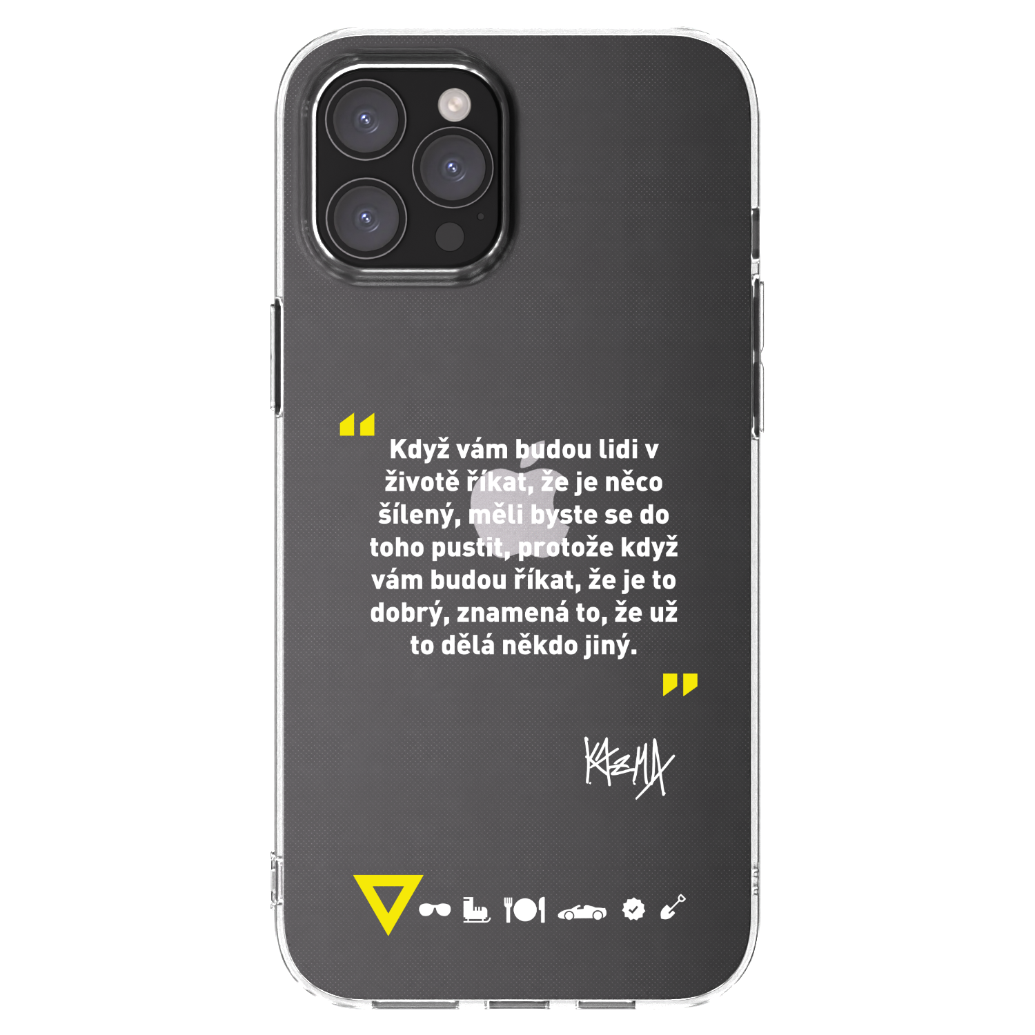 Picasee silikonový průhledný obal pro Apple iPhone 12 Pro Max - Kazma - MĚLI BYSTE SE DO TOHO PUSTIT