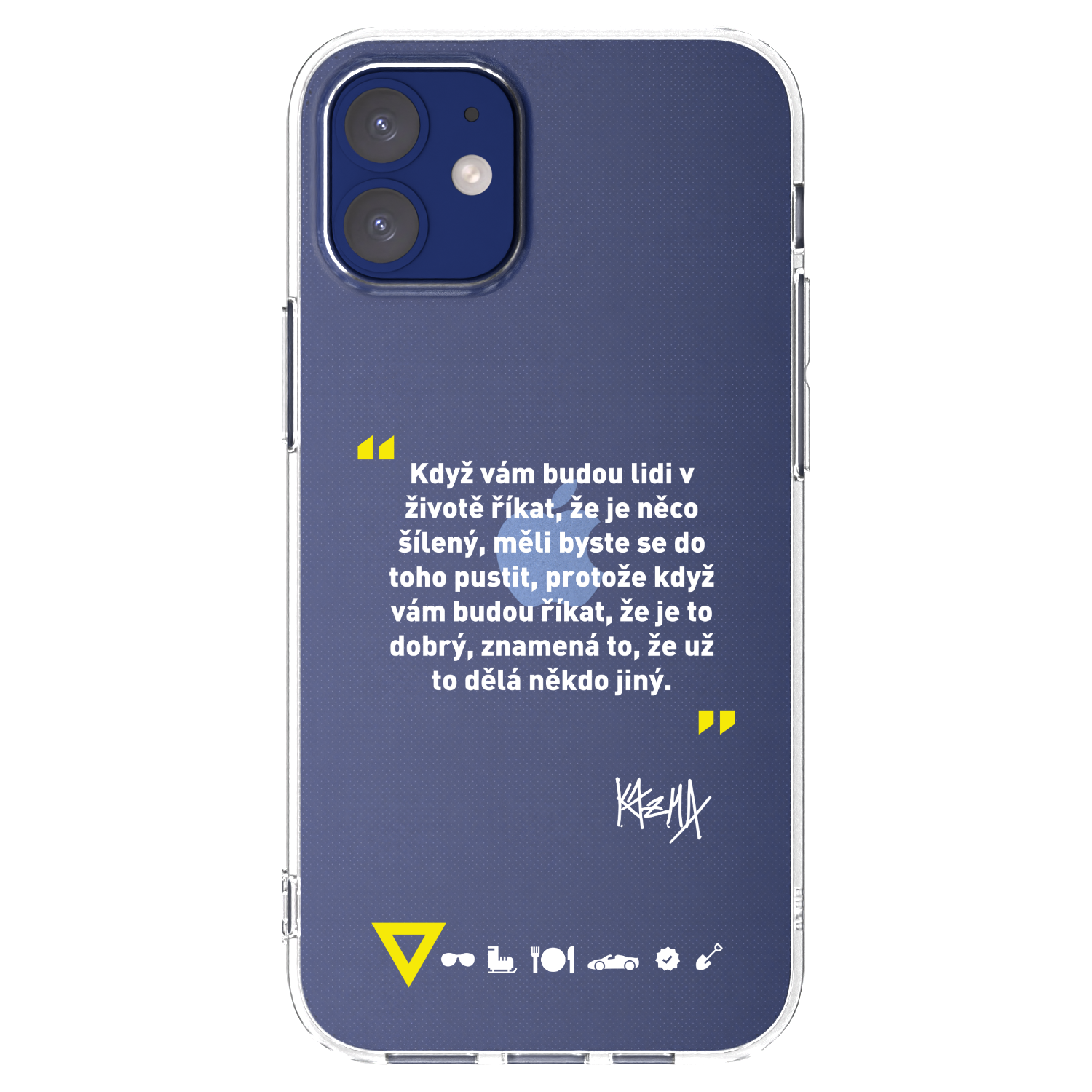 Picasee silikonový průhledný obal pro Apple iPhone 12 mini - Kazma - MĚLI BYSTE SE DO TOHO PUSTIT