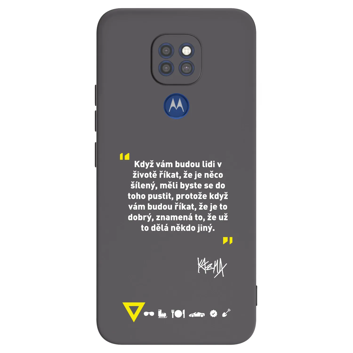 Picasee silikonový černý obal pro Motorola Moto G9 Play - Kazma - MĚLI BYSTE SE DO TOHO PUSTIT