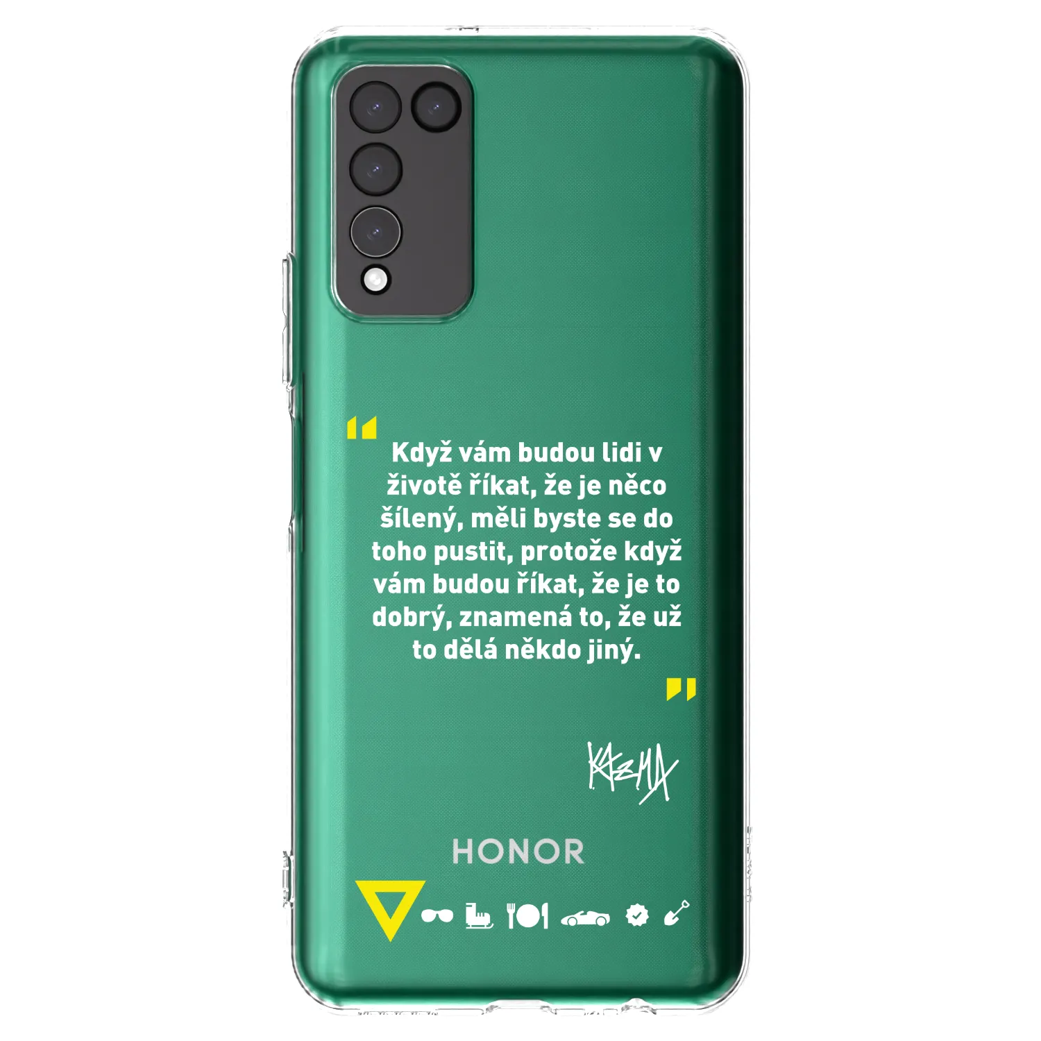 Picasee silikonový průhledný obal pro Honor 10X Lite - Kazma - MĚLI BYSTE SE DO TOHO PUSTIT