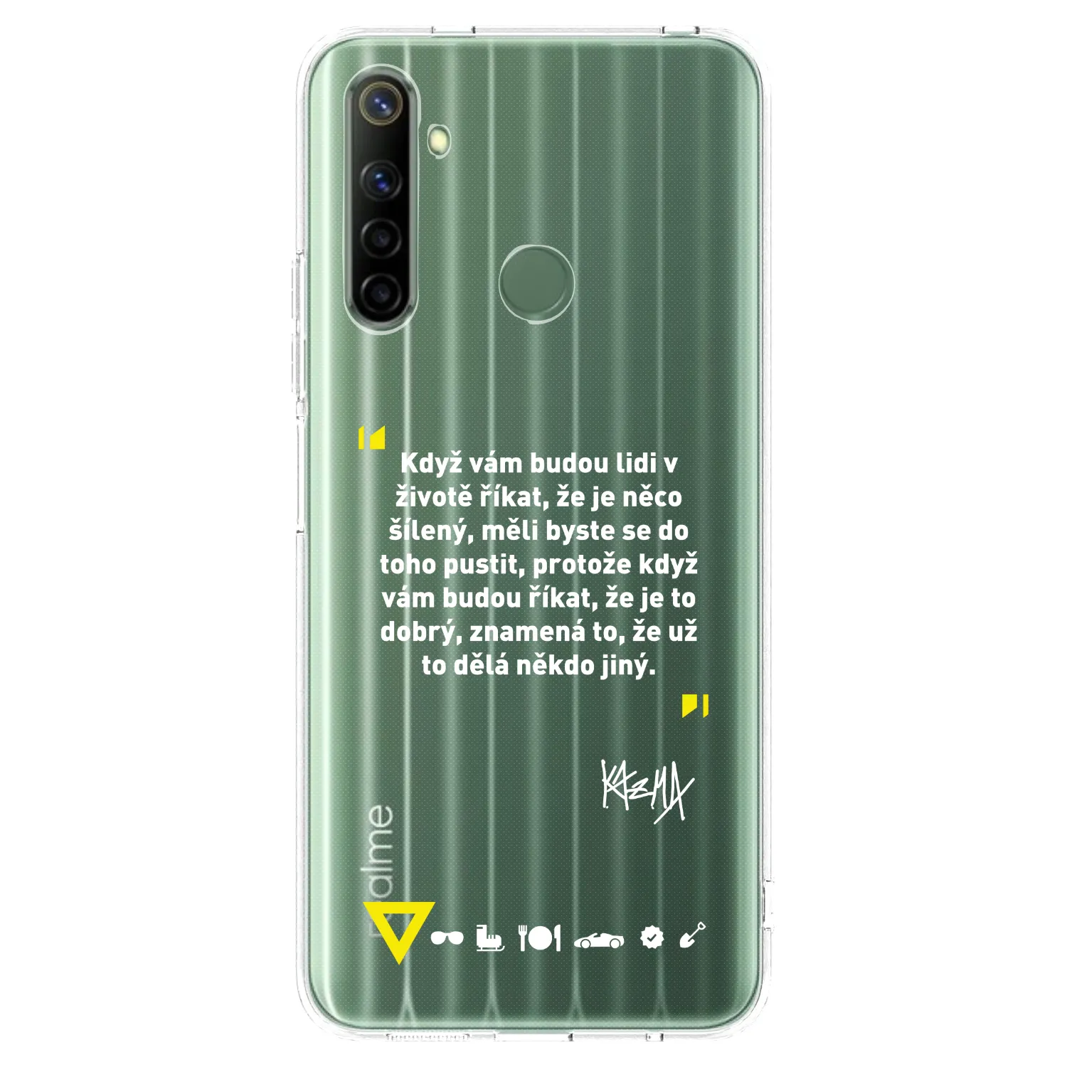Picasee silikonový průhledný obal pro Realme 6i - Kazma - MĚLI BYSTE SE DO TOHO PUSTIT