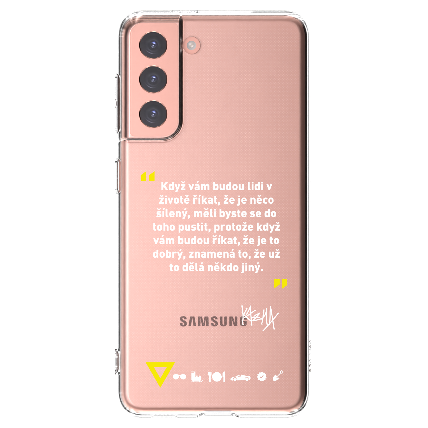 Picasee silikonový průhledný obal pro Samsung Galaxy S21 5G G991B - Kazma - MĚLI BYSTE SE DO TOHO PUSTIT