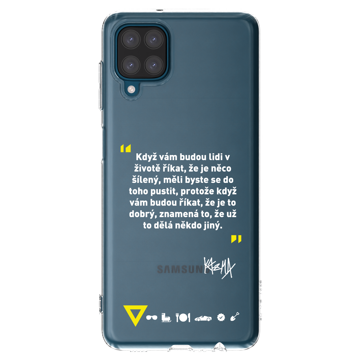 Picasee silikonový průhledný obal pro Samsung Galaxy A12 A125F - Kazma - MĚLI BYSTE SE DO TOHO PUSTIT